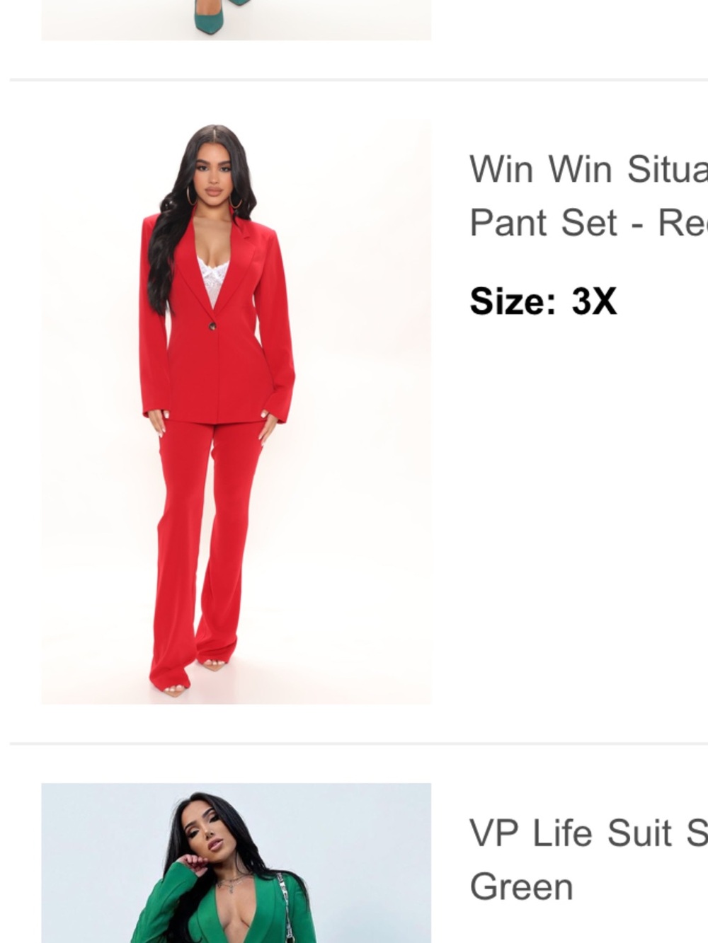 Fashion Nova Red Women's Pantsuit Two-Piece Set - Picture 2 of 2